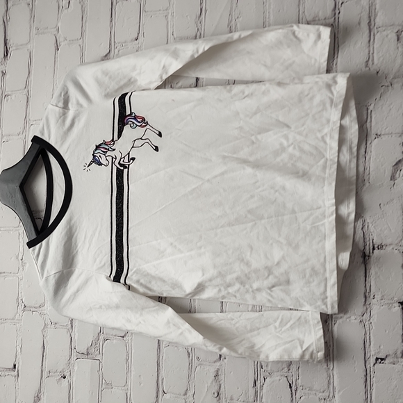 Long sleeve tee unicorn glitter - Picture 1 of 7